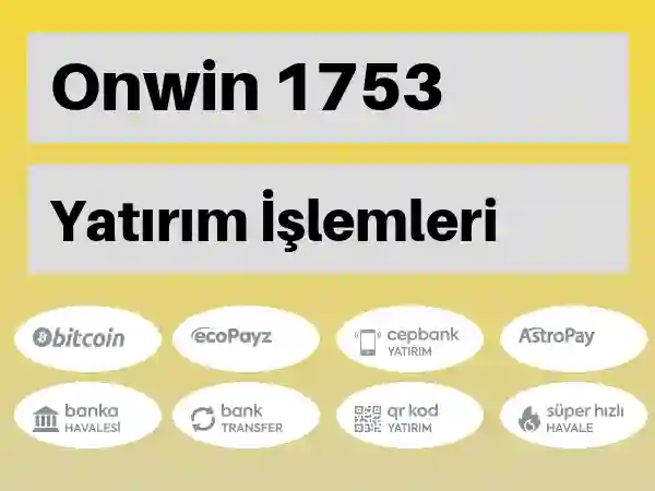 Onwin Mobil Para yatırma ve çekme 1753